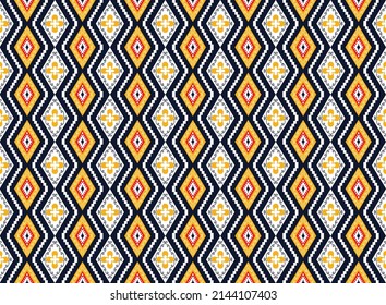 Diseño de patrones geométricos orientales sin fisuras. Diseño para fondo, alfombra, papel pintado, ropa, envoltura, Batik, tela, alfombra, bufanda. Estilo bordado. Ilustración vectorial. Motivos de Boho. 