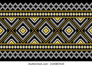 Geometric ethnic oriental seamless pattern traditional Design for background,carpet,wallpaper.clothing,wrapping,Batik fabric,Vector illustration.embroidery style, Sadu.