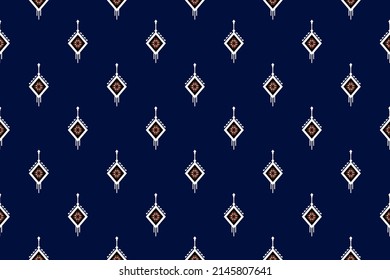 Geometric ethnic oriental seamless pattern traditional Design for background,carpet,wallpaper.clothing,wrapping,Batik fabric,Vector illustration.embroidery style, Sadu.