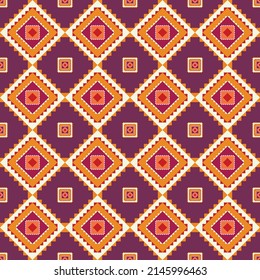 Patrón geométrico étnico oriental sin fisuras tradicional. Diseño para fondo, alfombra, papel pintado, ropa, envoltura, batik, tela, ilustración vectorial
