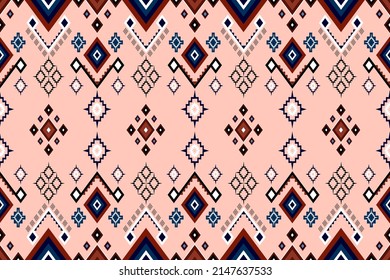 Geometric ethnic oriental seamless pattern traditional Design for background,carpet,wallpaper.clothing,wrapping,Batik fabric,Vector illustration.embroidery style, Sadu.
