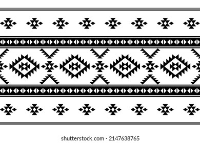 Patrón geométrico étnico oriental sin costuras Diseño tradicional para fondo, alfombra, papel pintado.ropa,envoltura,tela batik,Ilustración vectorial.estilo bordado, Sadu.