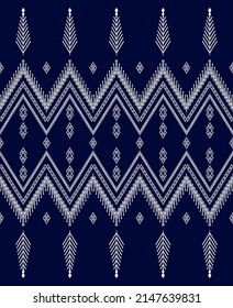 Geometric ethnic oriental seamless pattern traditional Design for background,carpet,wallpaper.clothing,wrapping,Batik fabric,Vector illustration.embroidery style, Sadu.