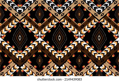 Geometric ethnic oriental seamless pattern traditional 
Design for background,carpet,wallpaper,clothing,wrapping,Batik,
fabric,Vector illustration.embroidery style.