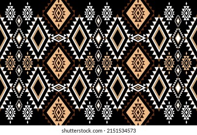 Geometric ethnic oriental seamless pattern traditional 
Design for background,carpet,wallpaper,clothing,wrapping,Batik,
fabric,Vector illustration.embroidery style.

