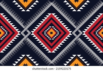 Geometric ethnic oriental seamless pattern traditional 
Design for background,carpet,wallpaper,clothing,wrapping,Batik,
fabric,Vector illustration.embroidery style.