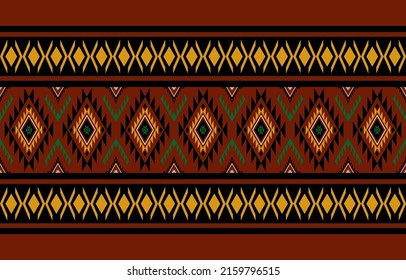 Patrón geométrico étnico oriental sin costuras Diseño tradicional para fondo, alfombra, papel pintado.ropa,envoltura,tela batik,Ilustración vectorial.estilo bordado, Sadu.