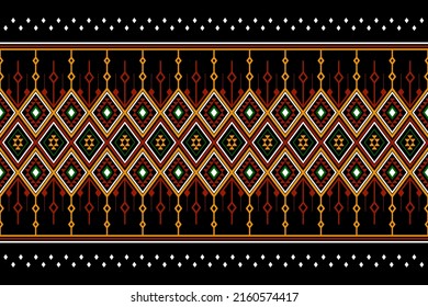 Geometric ethnic oriental seamless pattern traditional Design for background,carpet,wallpaper.clothing,wrapping,Batik fabric,Vector illustration.embroidery style, Sadu.