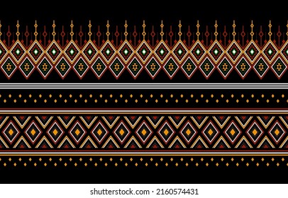 Geometric ethnic oriental seamless pattern traditional Design for background,carpet,wallpaper.clothing,wrapping,Batik fabric,Vector illustration.embroidery style, Sadu.