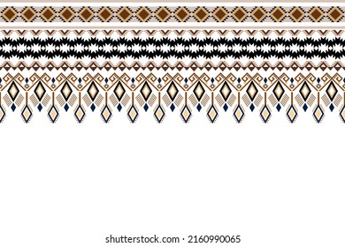 Geometric ethnic oriental seamless pattern traditional design for background,Capet,clothing,fabric,wallpaper,wrapping, Vector illustration abstract style