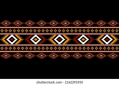 Geometrisches ethnisches, nahtloses Muster, traditionelles Design für Hintergrund, Teppich, Tapete.Bekleidung, Umhüllung, Batik, Vektorgrafik.Stickereistil, Sadu.