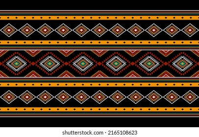 Geometrisches ethnisches, nahtloses Muster, traditionelles Design für Hintergrund, Teppich, Tapete.Bekleidung, Umhüllung, Batik, Vektorgrafik.Stickereistil, Sadu.