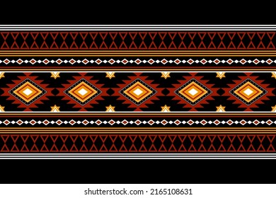 Geometric ethnic oriental seamless pattern traditional Design for background,carpet,wallpaper.clothing,wrapping,Batik fabric,Vector illustration.embroidery style, Sadu.
