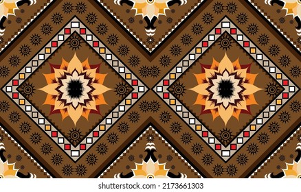 Geometric ethnic oriental seamless pattern traditional 
Design for background,carpet,wallpaper,clothing,wrapping,Batik,
fabric,Vector illustration.embroidery style.