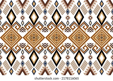 Diseño tradicional geométrico étnico oriental sin soldadura para fondo, capet, ropa, tela, papel de pared, envoltura, ilustración vectorial estilo abstracto