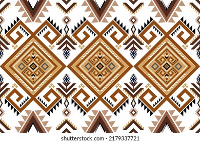 Geometric ethnic oriental seamless pattern traditional design for background,Capet,clothing,fabric,wallpaper,wrapping, Vector illustration abstract style