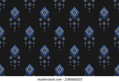 Geometric ethnic oriental seamless pattern traditional. Fabric Aztec pattern background. Design for wallpaper, illustration, fabric, clothing, carpet, textile, batik, embroidery.
