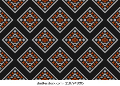 Patrón geométrico étnico oriental sin fisuras tradicional. Diseño para fondo, papel pintado, ilustración, tela, ropa, alfombra, textil, batik, bordado.
