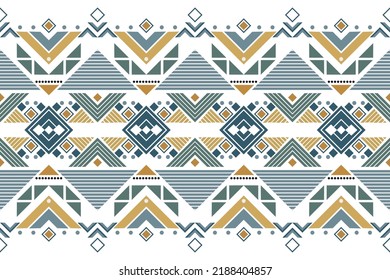 Diseño tradicional geométrico étnico oriental sin costuras para fondo, alfombra, papel pintado, ropa, envoltura, Batik, tela, vector, ilustración, estilo benigno de bordado.