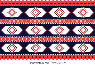 Geometrisches ethnisch-orientalisches Muster, traditionelles Design für Hintergrund, Teppich, Tapete.Bekleidung, Umhüllung, Batik-Gewebe, Vektorgrafik.