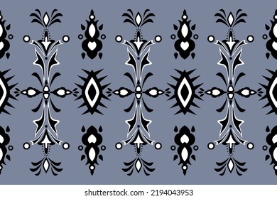 Geometric ethnic oriental seamless pattern traditional design for background