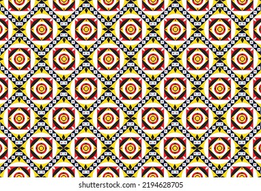Geometrisches ethnisch-orientalisches Muster, traditionelles Design für Hintergrund, Teppich, Tapete.Bekleidung, Umhüllung, Batik-Gewebe, Vektorgrafik.