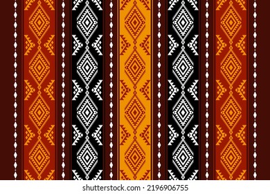 Geometric ethnic oriental seamless pattern traditional Design for background,carpet,wallpaper.clothing,wrapping,Batik fabric,Vector illustration.embroidery style, Sadu.