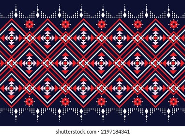 Geometrisches, ethnisch-orientalisches Muster, traditionelles Design für Hintergrund, Teppich, Tapete.Bekleidung, Umhüllung, Batik, Vektorgrafik, afrikanisch, indianisch, mexikanisch.