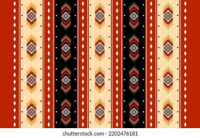 Geometric ethnic oriental seamless pattern traditional Design for background,carpet,wallpaper.clothing,wrapping,Batik fabric,Vector illustration.embroidery style, Sadu.