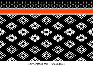 Geometric ethnic oriental seamless pattern traditional Design for background,carpet,wallpaper.clothing,wrapping,Batik fabric,Vector illustration.embroidery style 