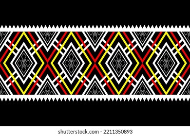 Geometrisches, ethnisch-orientalisches, nahtloses Muster, traditionelles Design für Hintergrund, Teppich, Tapete.Bekleidung, Umhüllung, Batik, Vektorgrafik.Stickereien 