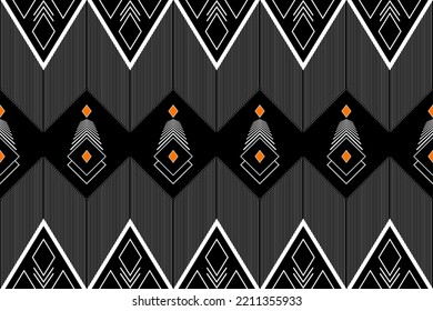 Geometric ethnic oriental seamless pattern traditional Design for background,carpet,wallpaper.clothing,wrapping,Batik fabric,Vector illustration.embroidery style 