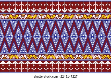 Geometric ethnic oriental seamless pattern traditional ,repeat triangles. Design for background, wallpaper, wrapping, clothing, fabric, embroidery style 