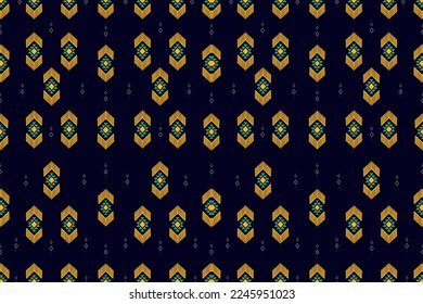 Patrón geométrico étnico oriental sin fisuras Diseño tradicional para fondo, alfombra, papel pintado.ropa, envoltura,tela batik,Ilustración vectorial.
