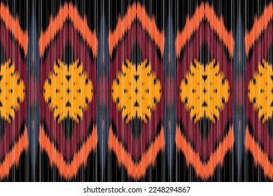 Geometric ethnic oriental seamless pattern traditional Design for background,carpet,wallpaper.clothing,wrapping