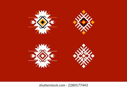 Geometric ethnic oriental seamless pattern traditional Design for background, carpet, wallpaper, clothing, wrapping, Batik, fabric, Vector.