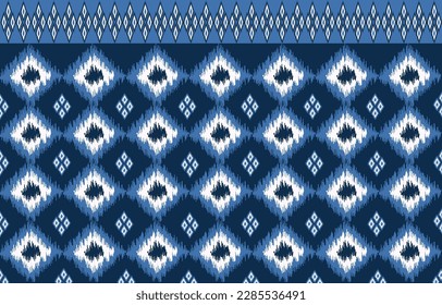 Geometric ethnic oriental seamless pattern traditional Design for background,carpet,wallpaper,clothing,wrapping,Batik,fabric,Vector illustration.embroidery style.
