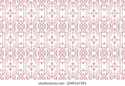 Geometrisches, ethnisch-orientalisches Muster, traditionelles Design für Hintergrund, Teppich, Tapete, Kleidung, Umhüllung, Batik, Stoff, Vektorgrafik.Stickereistil.