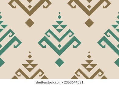 Geometric ethnic oriental seamless pattern traditional. Fabric Aztec pattern background. Indian style. Design for wallpaper, illustration, fabric, clothing, carpet, textile, batik, embroidery.
