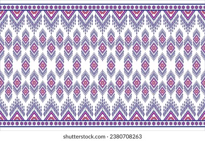 Geometric ethnic oriental seamless pattern traditional Design for background,carpet,wallpaper,clothing,wrapping,Batik,fabric,Vector illustration.embroidery style.