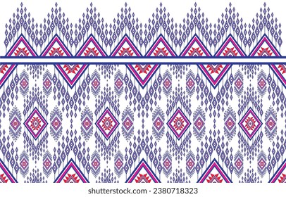 Geometric ethnic oriental seamless pattern traditional Design for background,carpet,wallpaper,clothing,wrapping,Batik,fabric,Vector illustration.embroidery style.