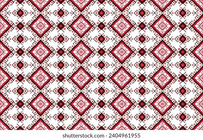 Geometric ethnic oriental seamless pattern traditional Design for background,carpet,wallpaper,clothing,wrapping,Batik,fabric,Vector illustration.embroidery style.