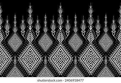 Geometric ethnic oriental seamless pattern traditional 
Design for background,carpet,wallpaper,clothing,wrapping,Batik,
fabric,Vector illustration.embroidery style.

