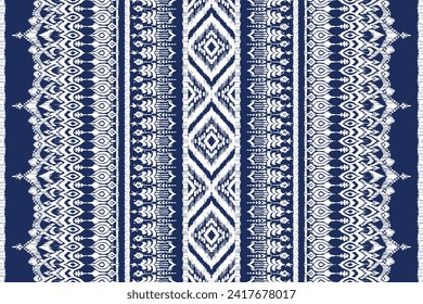 patrón geométrico étnico oriental sin costuras tradicional. Borrador paisley de Ikat africano.Ilustración vectorial abstracta estilo azteca.diseño para textura, tela, ropa, envoltura, alfombra.