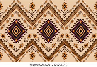 Geometric ethnic oriental seamless pattern traditional 
Design for background,carpet,wallpaper,clothing,wrapping,Batik,
fabric,Vector illustration.embroidery style.