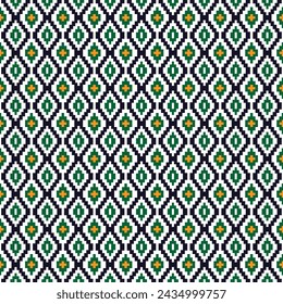Patrón geométrico étnico oriental sin costuras. Tribal azteca navajo estilo nativo americano. Ilustración de vector de adorno étnico. Diseño textil, tela, ropa, alfombra, ikat, batik, fondo, envoltura.