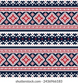 Geometric ethnic oriental seamless pattern. Tribal Aztec Navajo Native American style. Ethnic ornament vector illustration. Design textile, fabric, clothing, carpet, ikat, batik, background, wrapping.