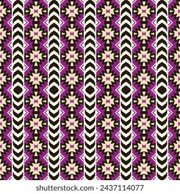 Geometric ethnic oriental seamless pattern. Tribal Aztec Navajo Native American style. Ethnic ornament vector illustration. Design textile, fabric, clothing, carpet, ikat, batik, background, wrapping.