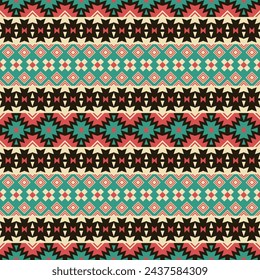 Geometric ethnic oriental seamless pattern. Tribal Aztec Navajo Native American style. Ethnic ornament vector illustration. Design textile, fabric, clothing, carpet, ikat, batik, background, wrapping.