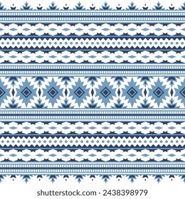 Geometrisches ethnisch orientalisches nahtloses Muster. In: Tribal Aztec Navajo Native American Style. Ethnische Ornament Vektor-Illustration. Design Textil, Stoff, Kleidung, Teppich, IKAT, Batik, Hintergrund, Verpackung.
